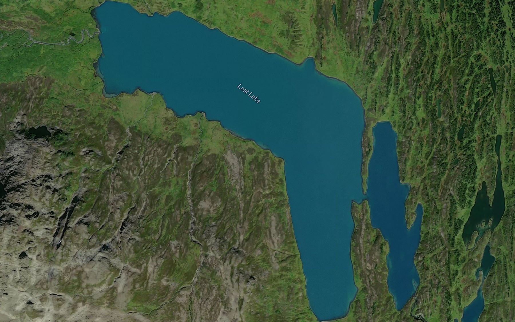 Satellite map of the Lost Lake