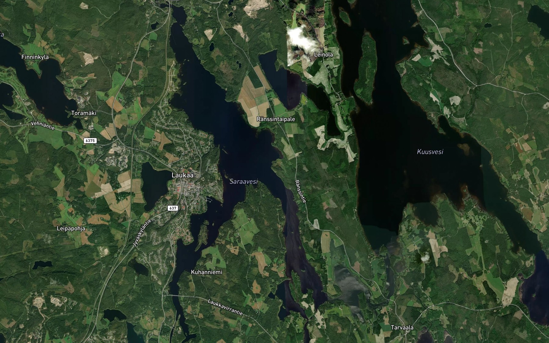 Satellite map of the Saraavesi