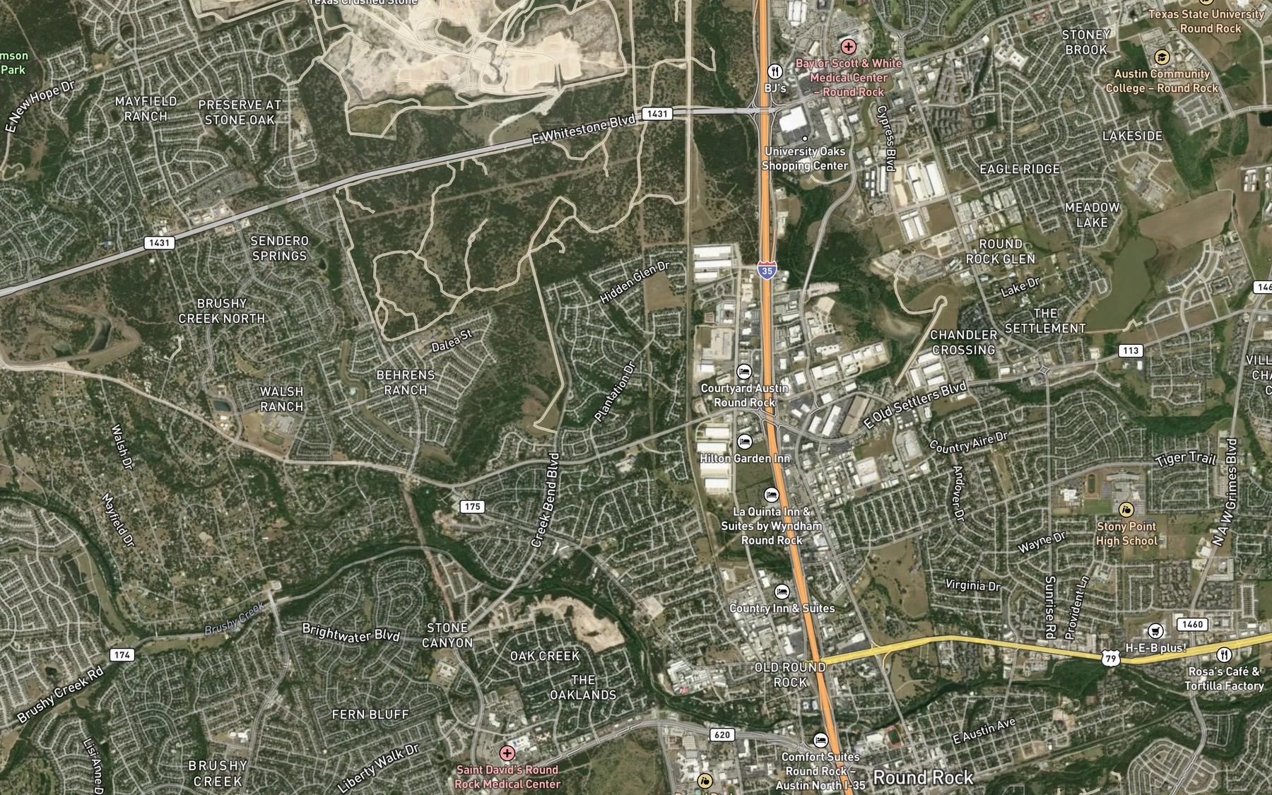 Satellite map of the Soil Conservation Service Site 12 Reservoir