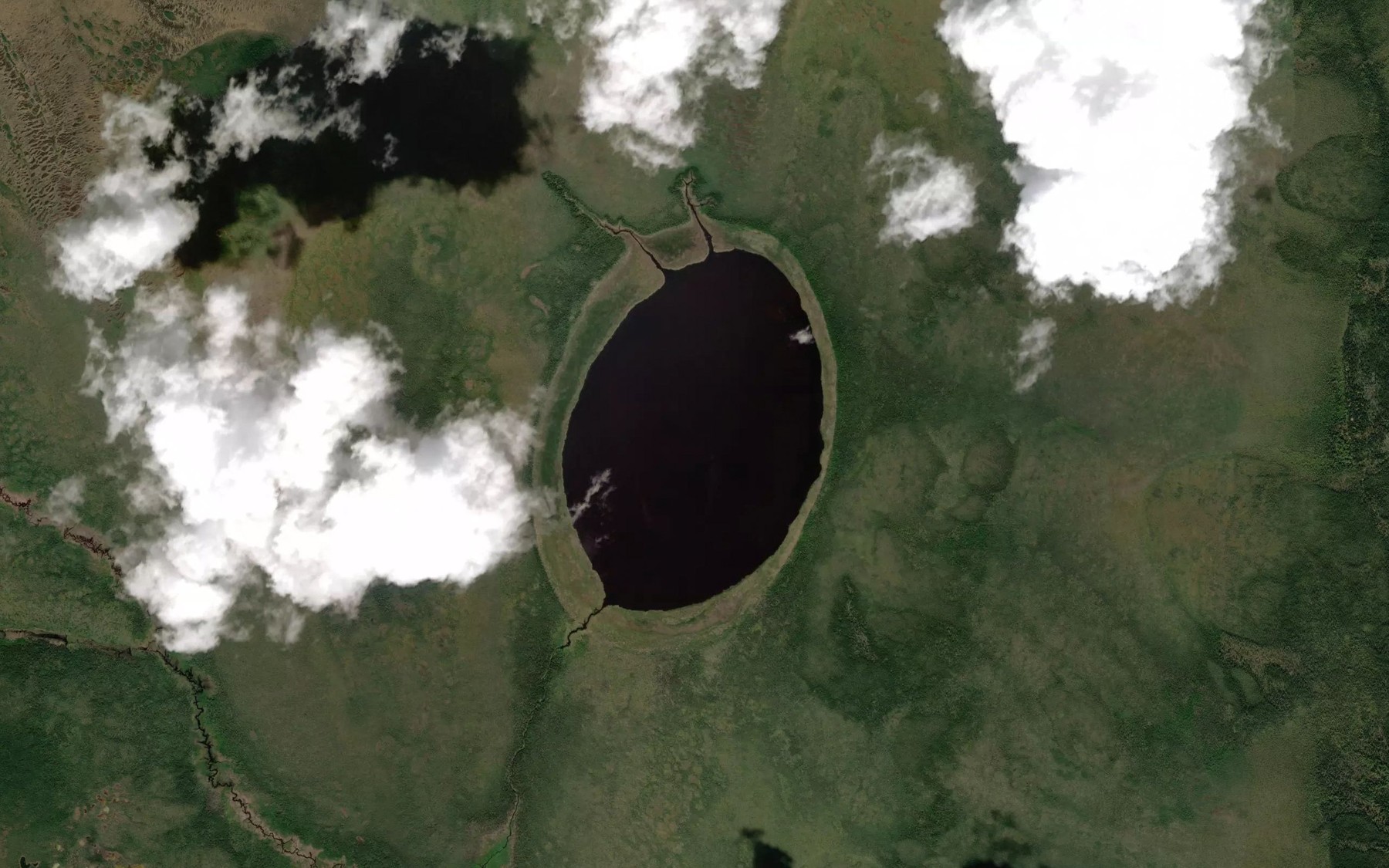 Satellite map of the Kinapik Lake
