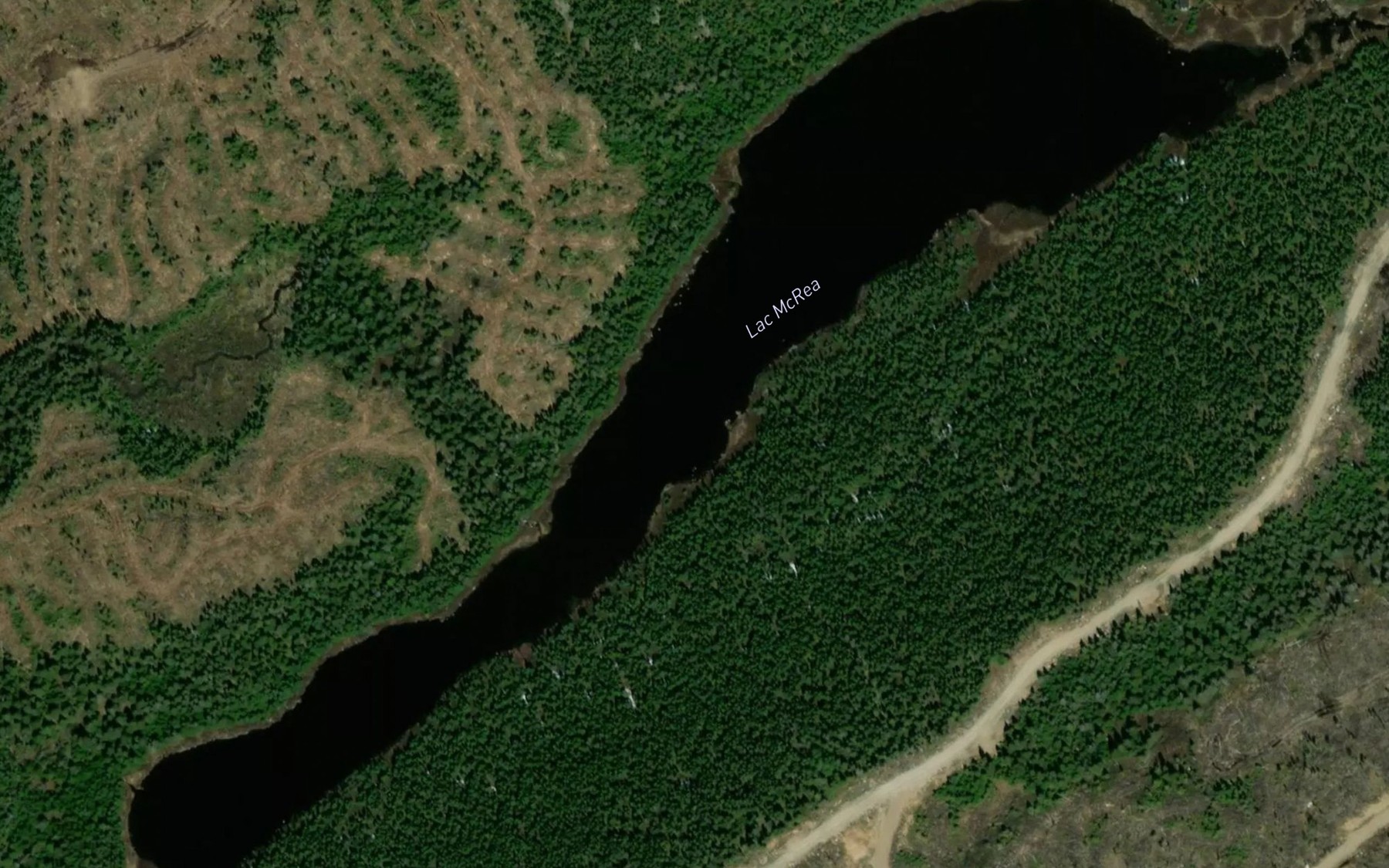 Satellite map of the Lac McRea