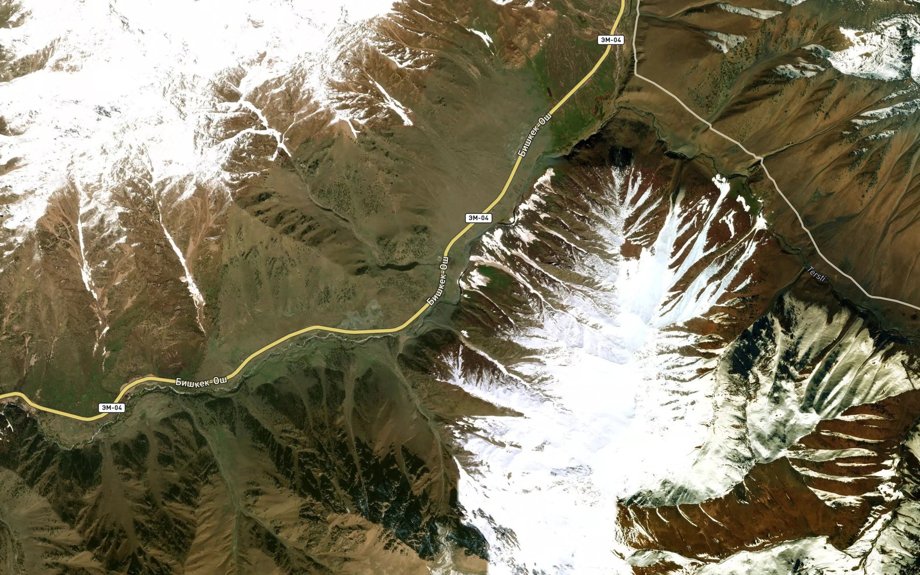 Satellite map of the Chorbulak
