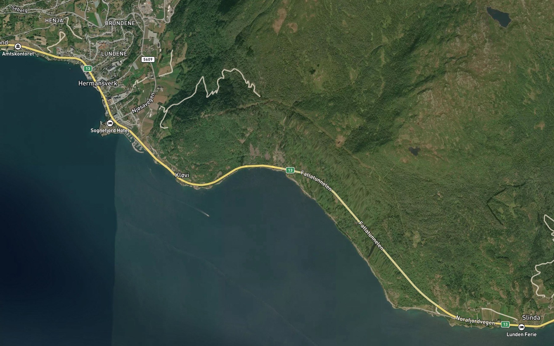 Satellite map of the Fatlaviki