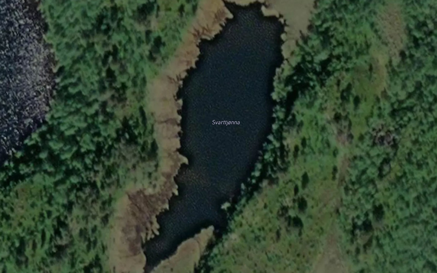 Satellite map of the Svarttjonna
