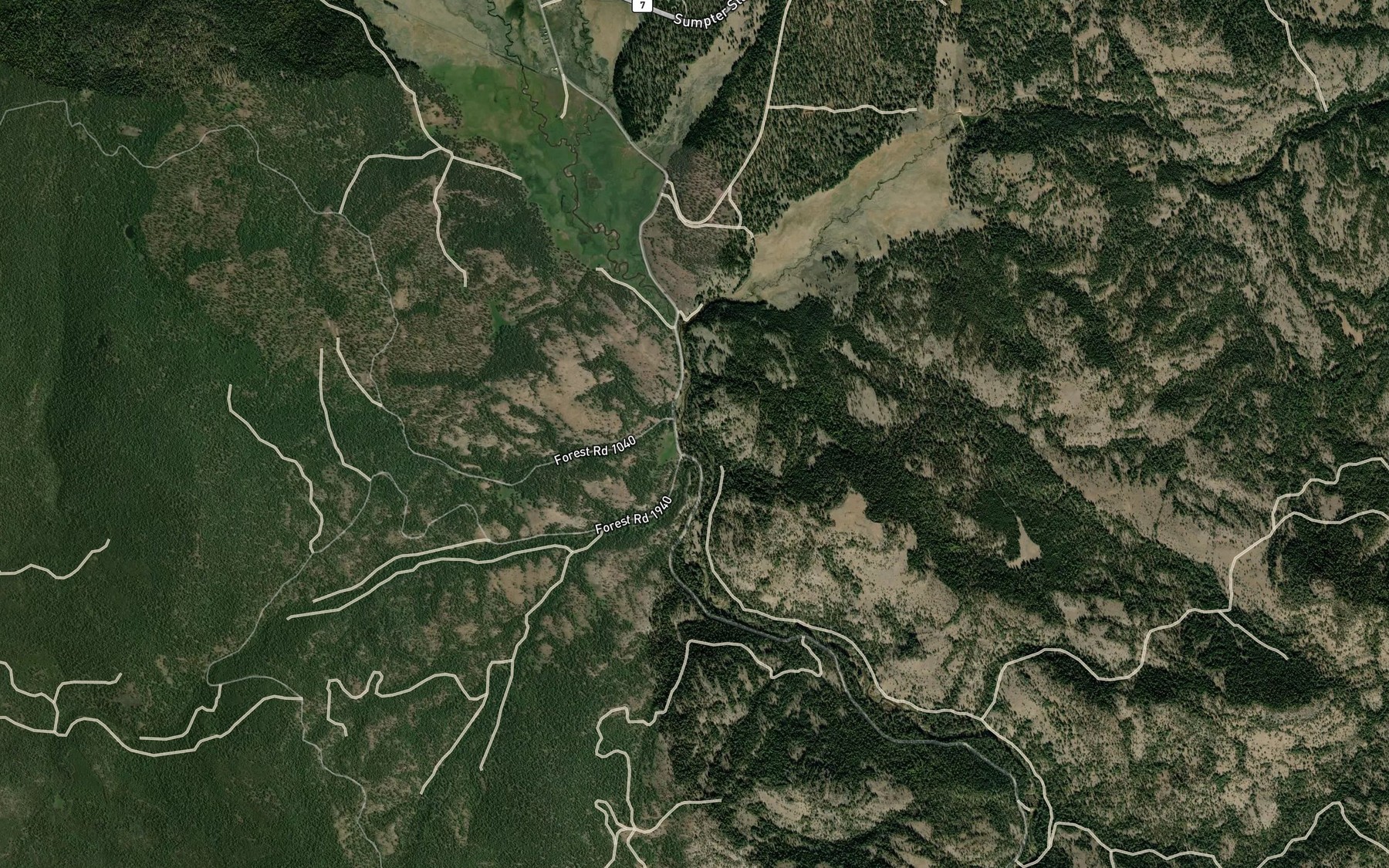 Satellite map of the Mosquito Creek