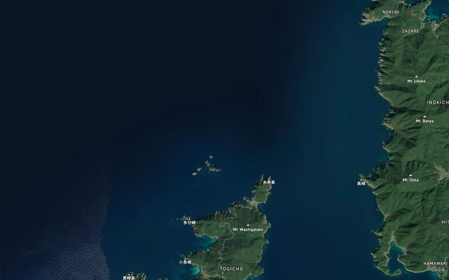 Satellite map of the Otona Ze