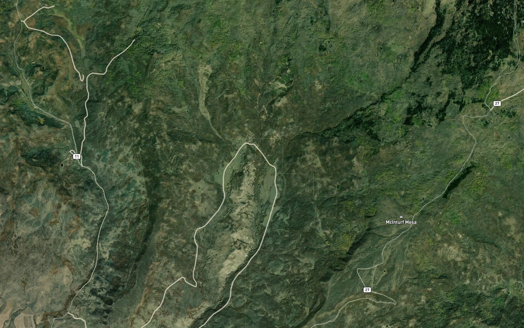Satellite map of the Taylor Creek