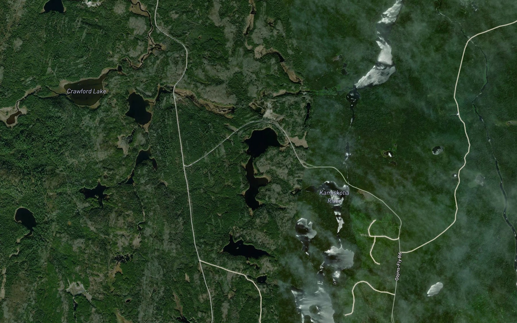 Satellite map of the Logie Lake