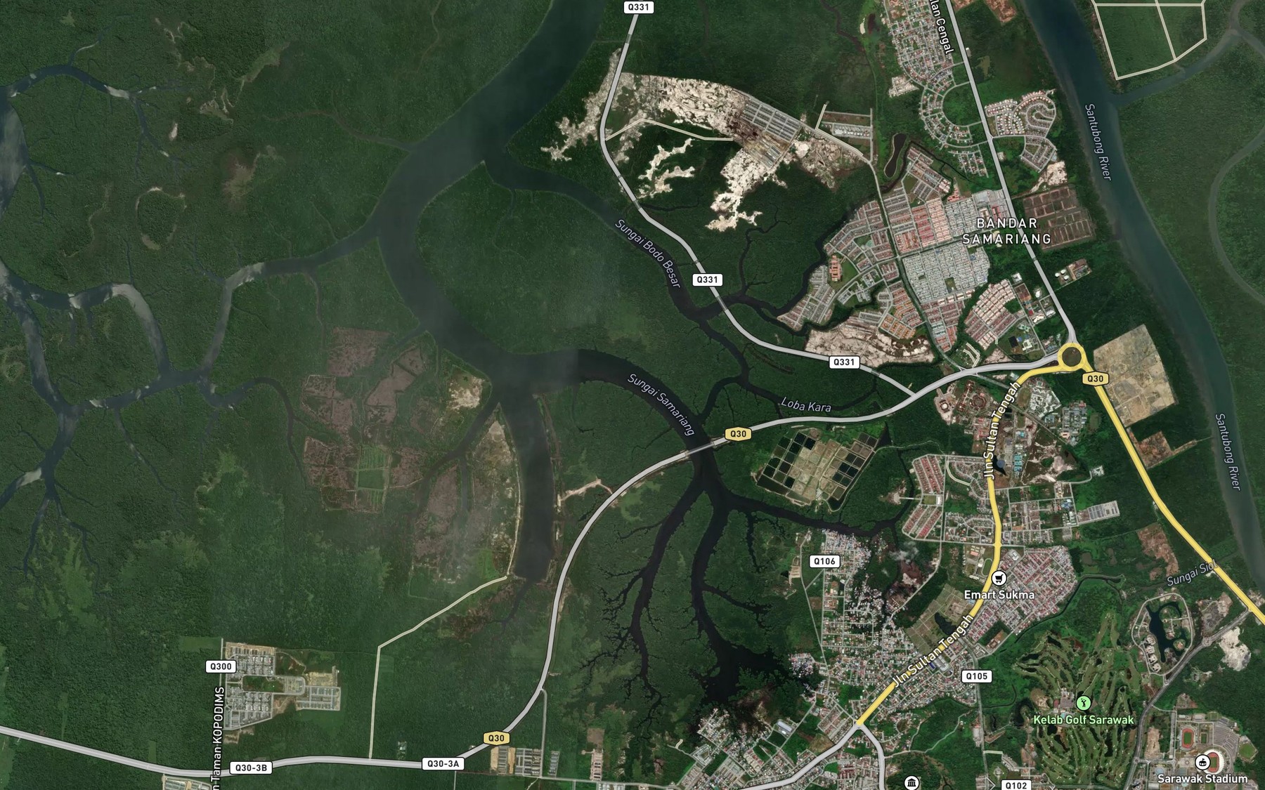 Satellite map of the Sungai Jebong Rajah