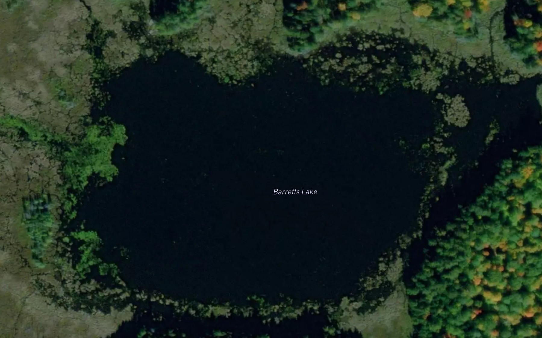 Satellite map of the Barretts Lake