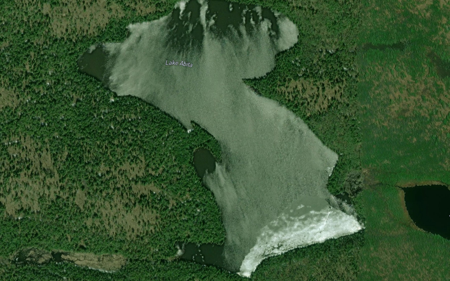 Satellite map of the Abita Lake