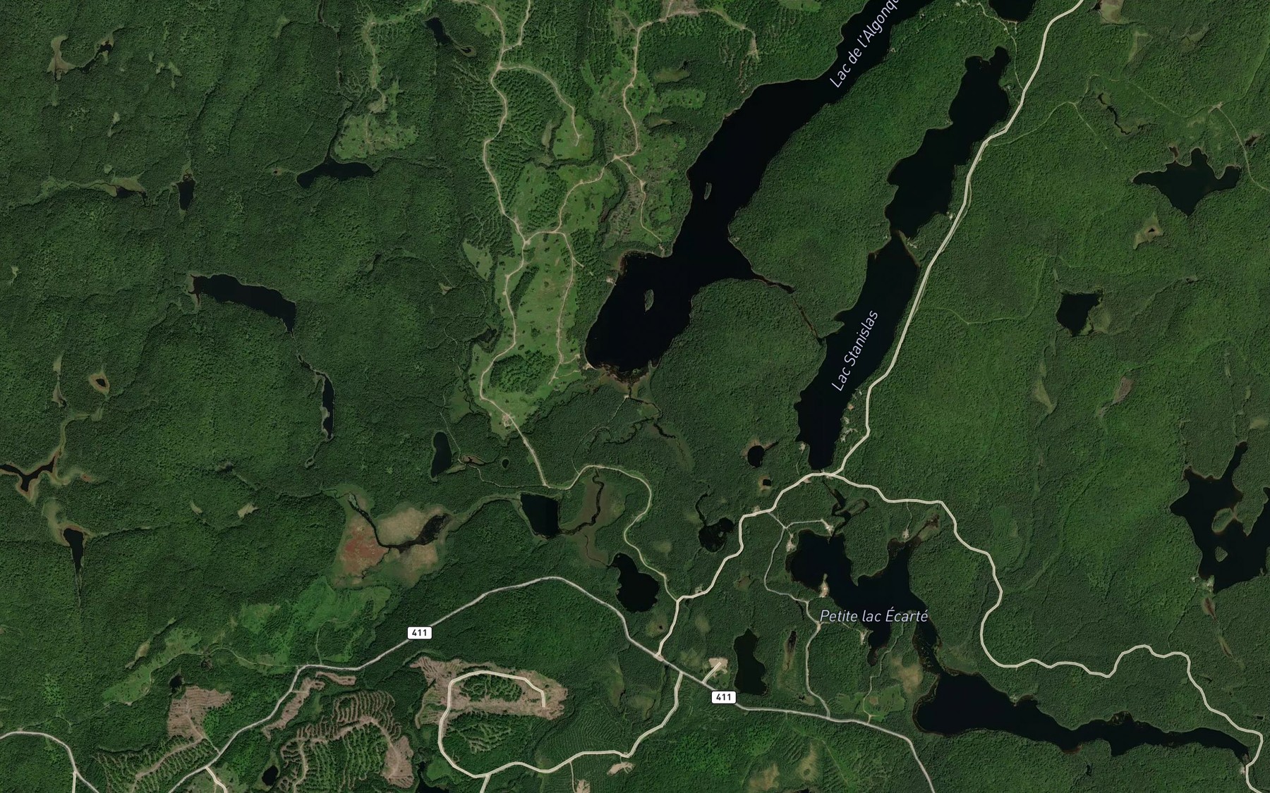 Satellite map of the Ruisseau Emma