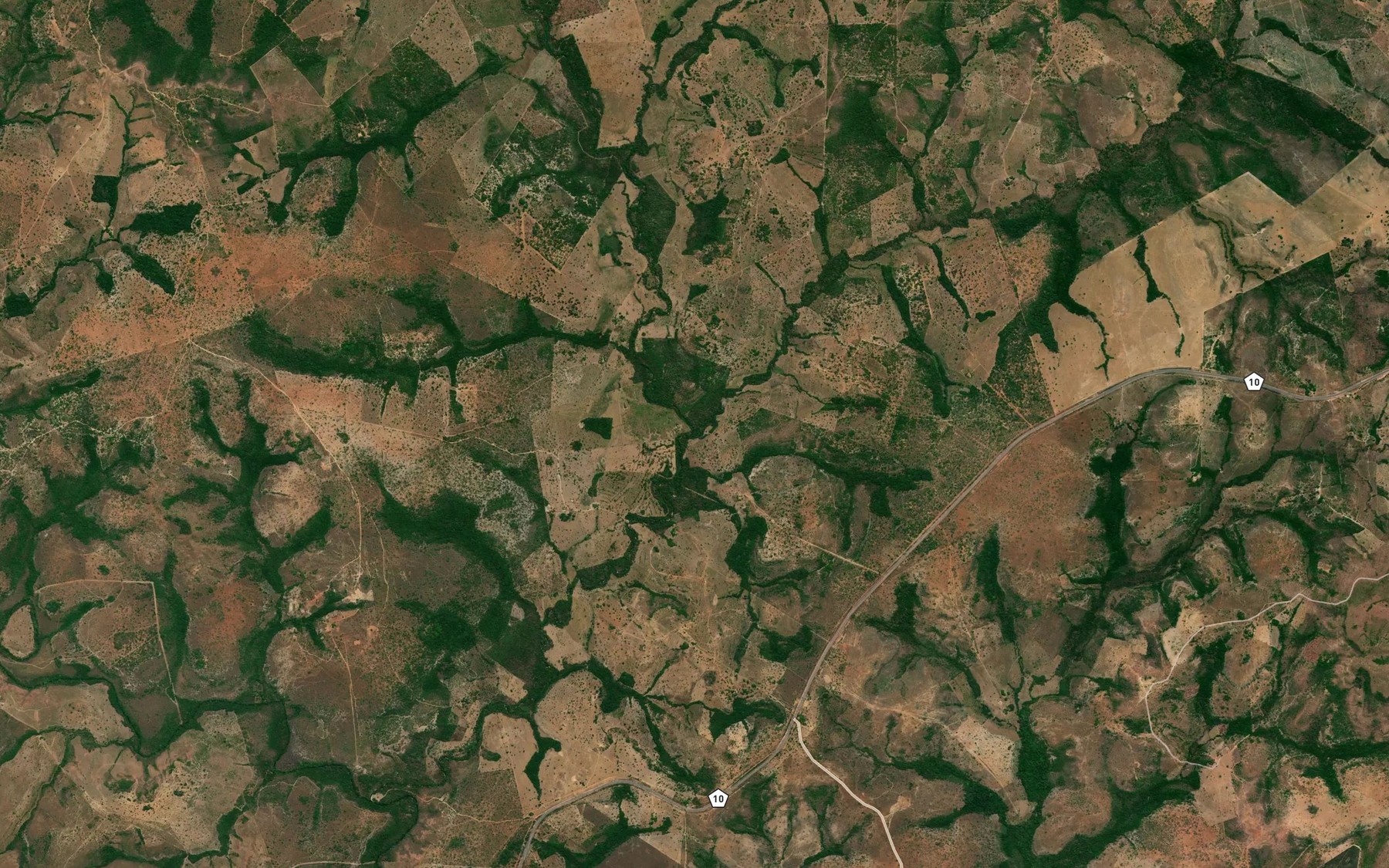 Satellite map of the Corrego Lajinha
