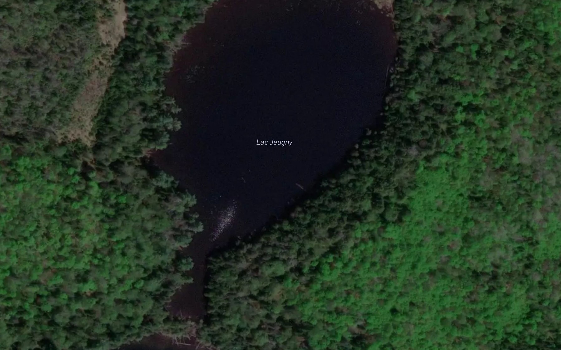 Satellite map of the Lac Jeugny
