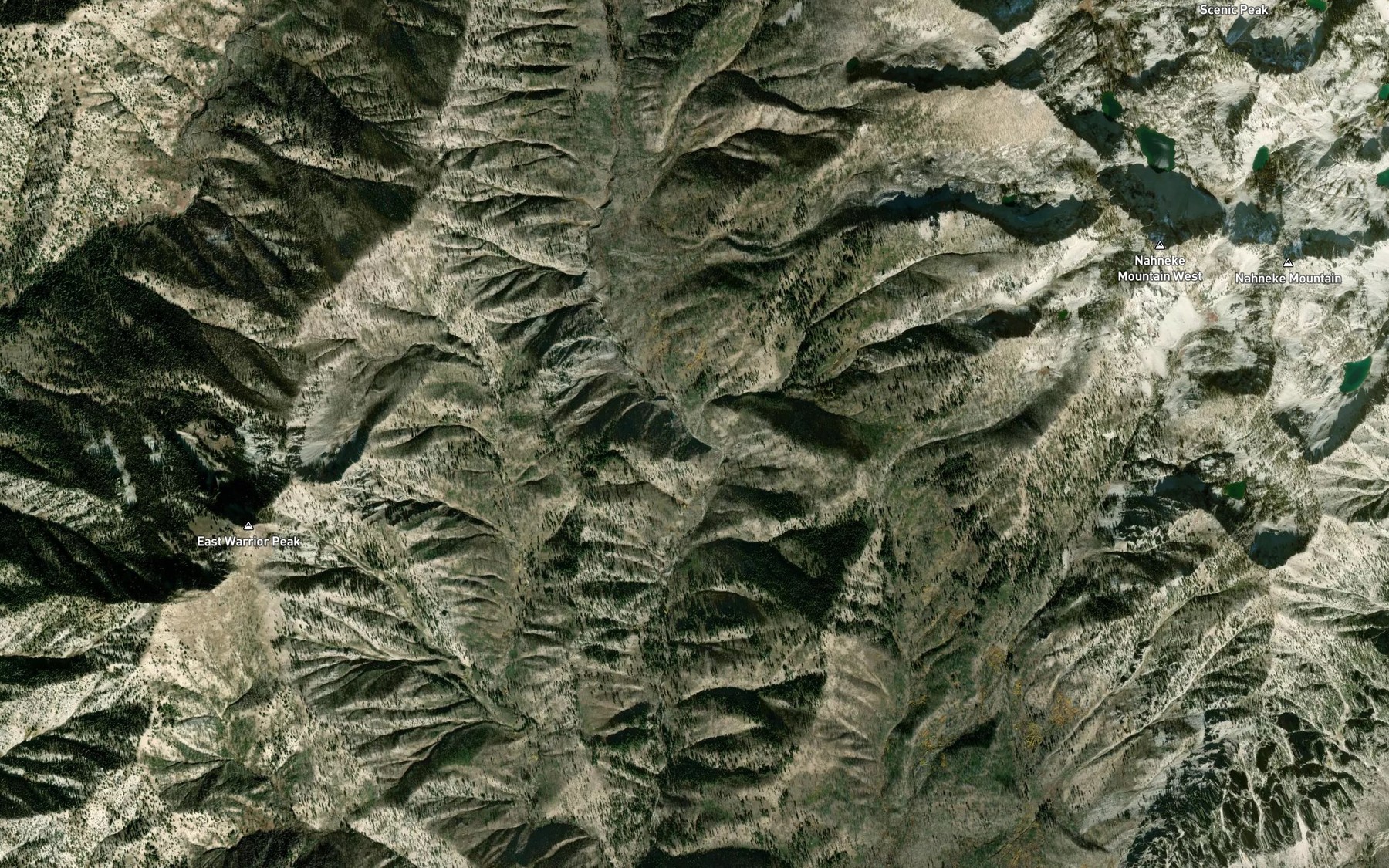 Satellite map of the Scott Creek