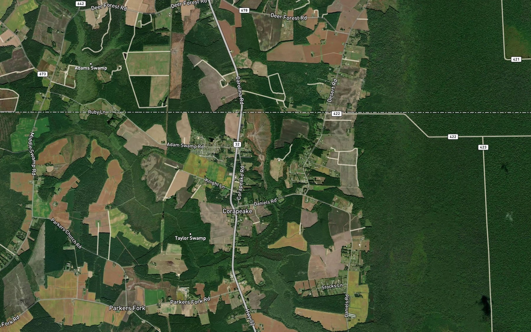 Satellite map of the Jones Millpond