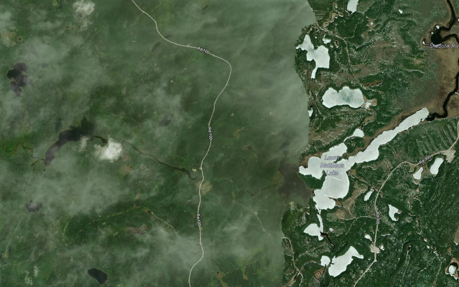 Satellite map of the Davis Creek