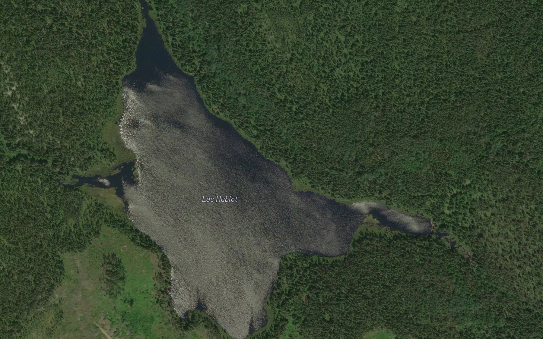 Satellite map of the Lac Hublot