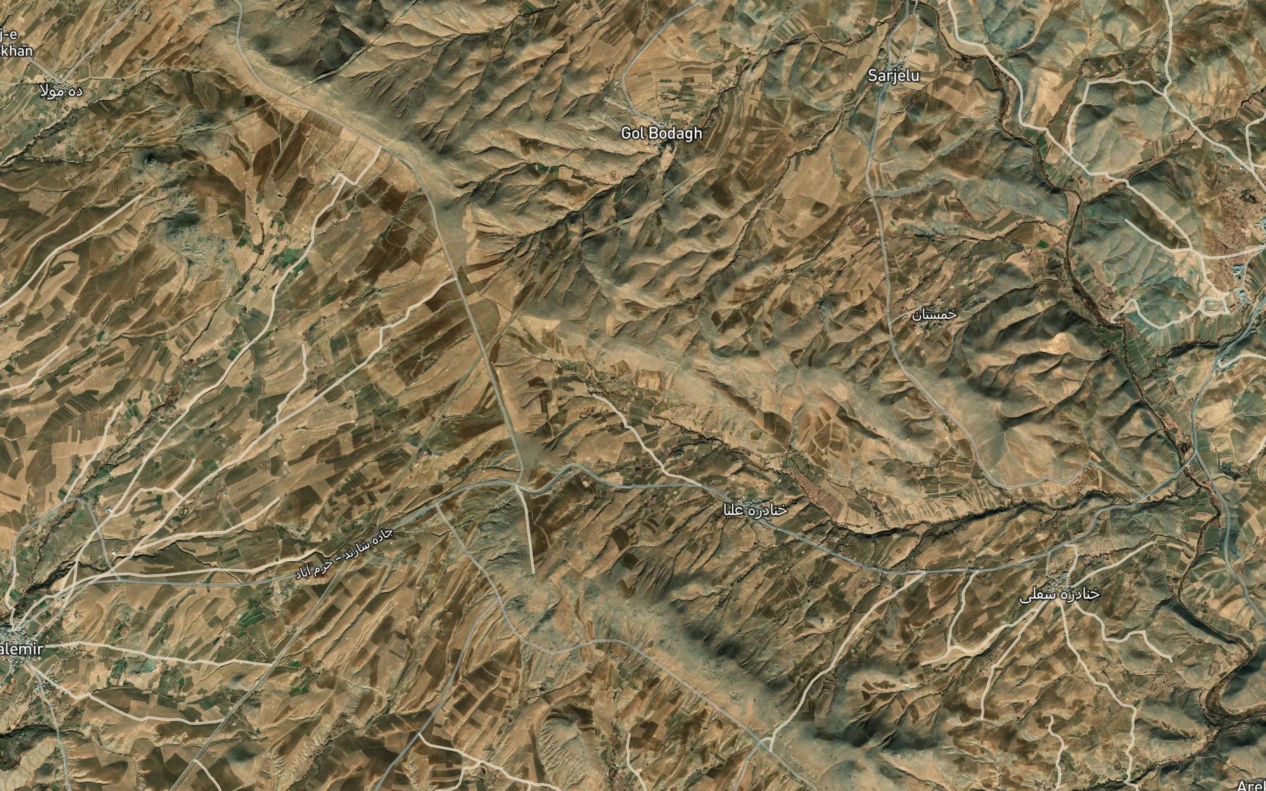 Satellite map of the Darreh-ye Chavasheh