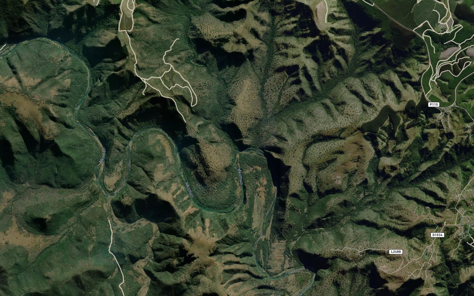 Satellite map of the uMgwempisi