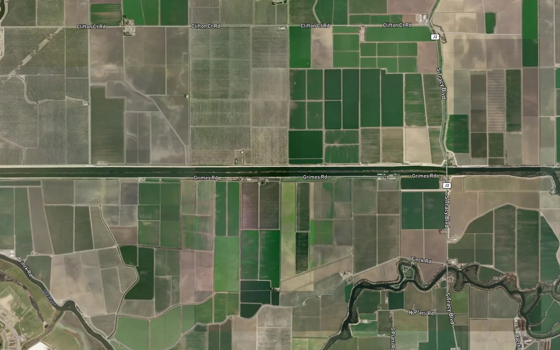 Satellite map of the Fabian and Bell Canal