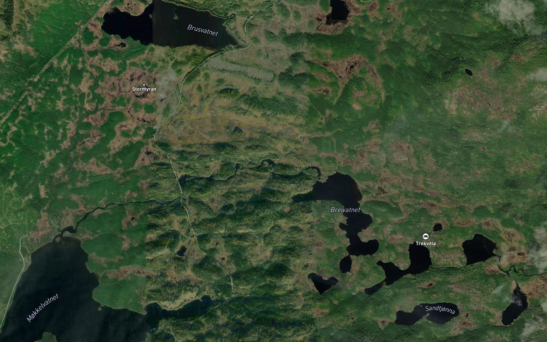 Satellite map of the Breivassfossen