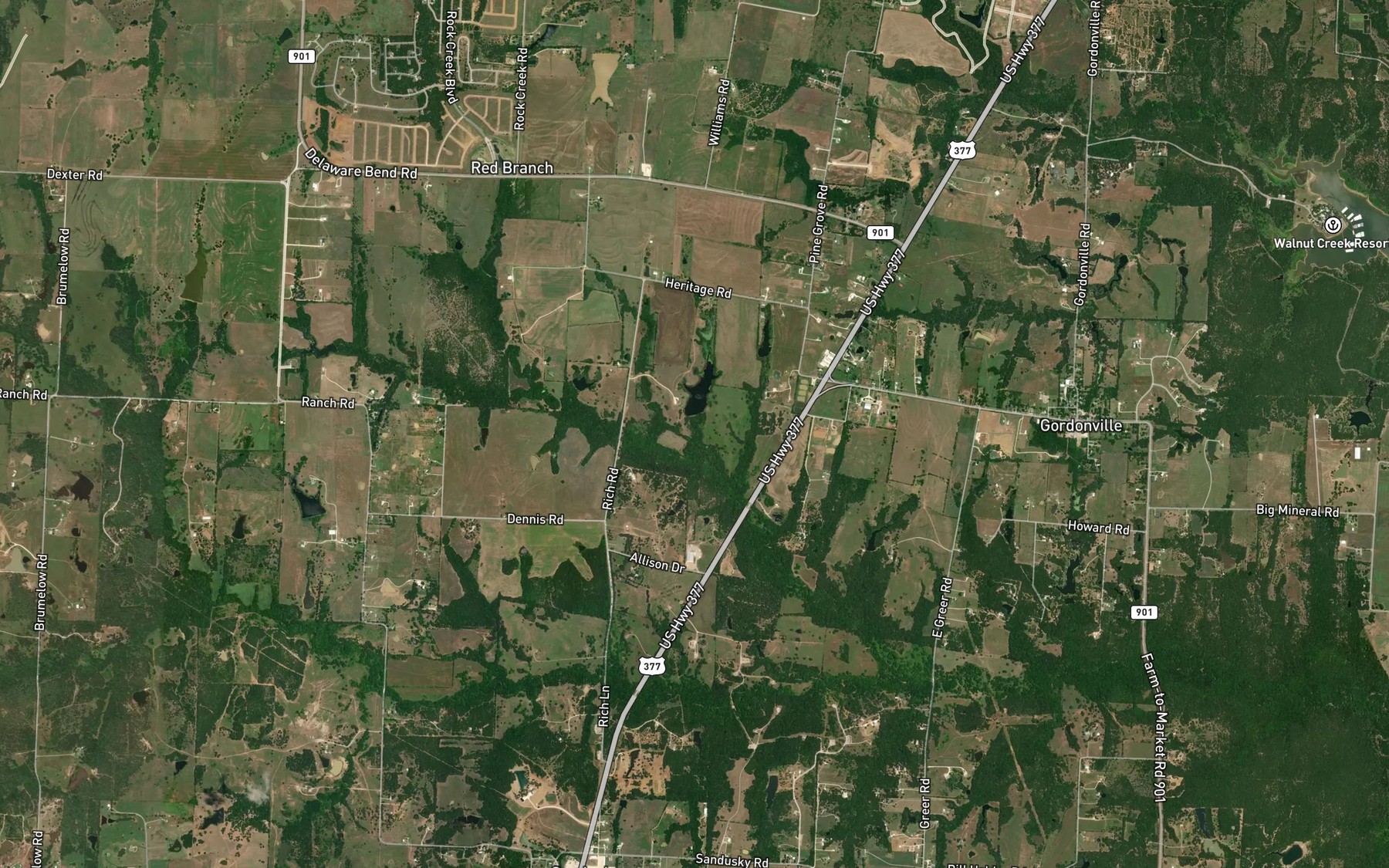 Satellite map of the Williams Lake