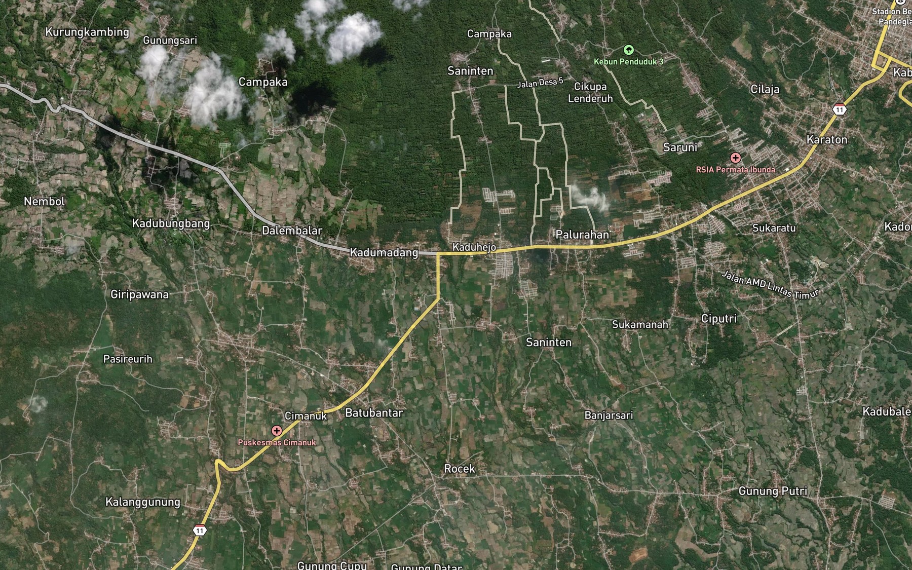 Satellite map of the Ci Pasirbatang