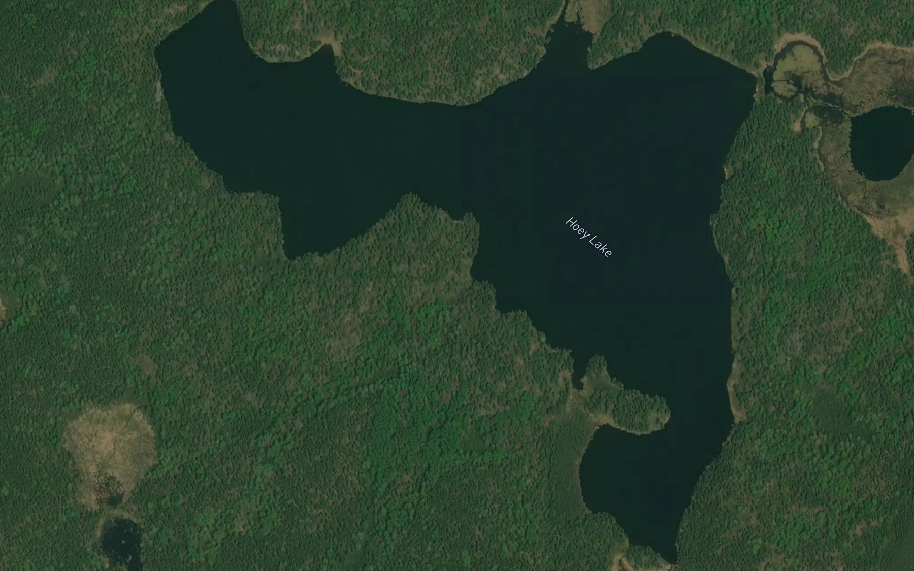 Satellite map of the Hoey Lake
