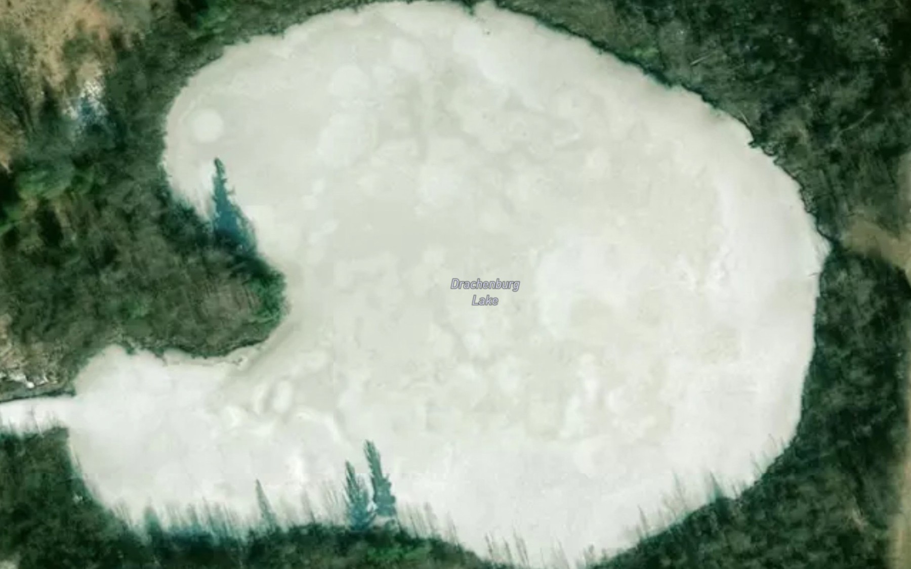 Satellite map of the Drachenburg Lake