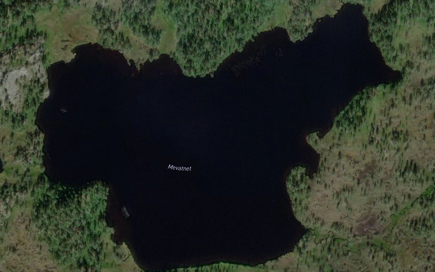 Satellite map of the Mevatnet