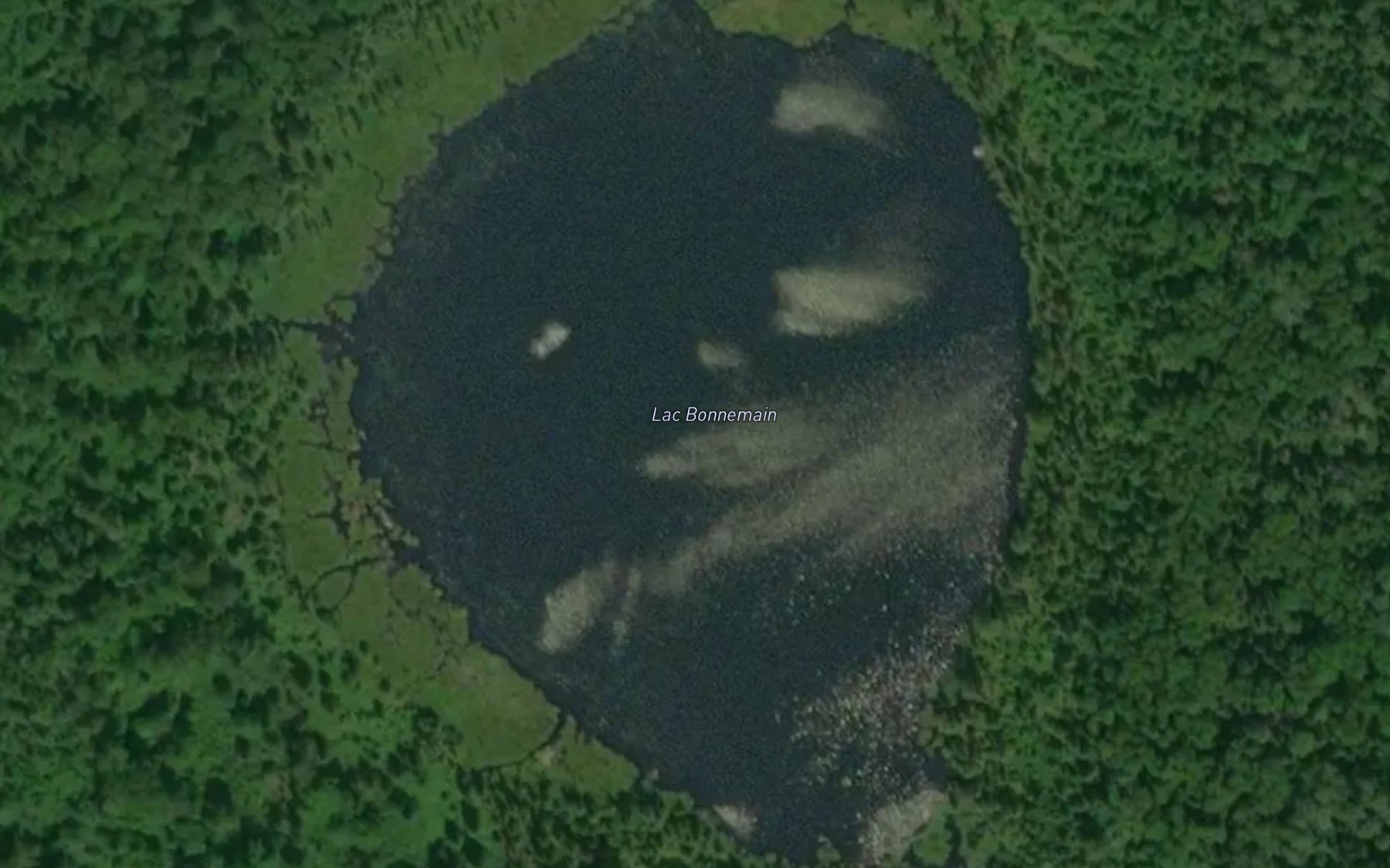 Satellite map of the Lac Bonnemain