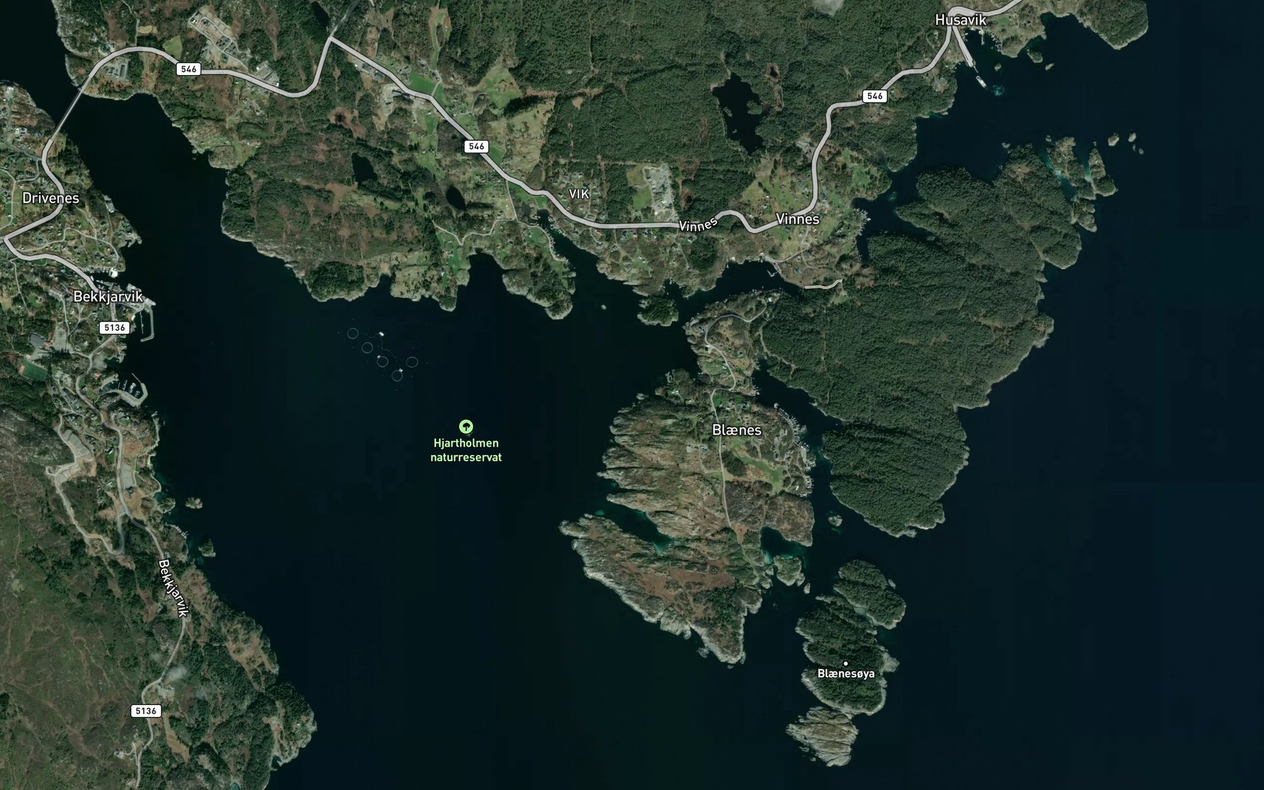 Satellite map of the Raunevikane