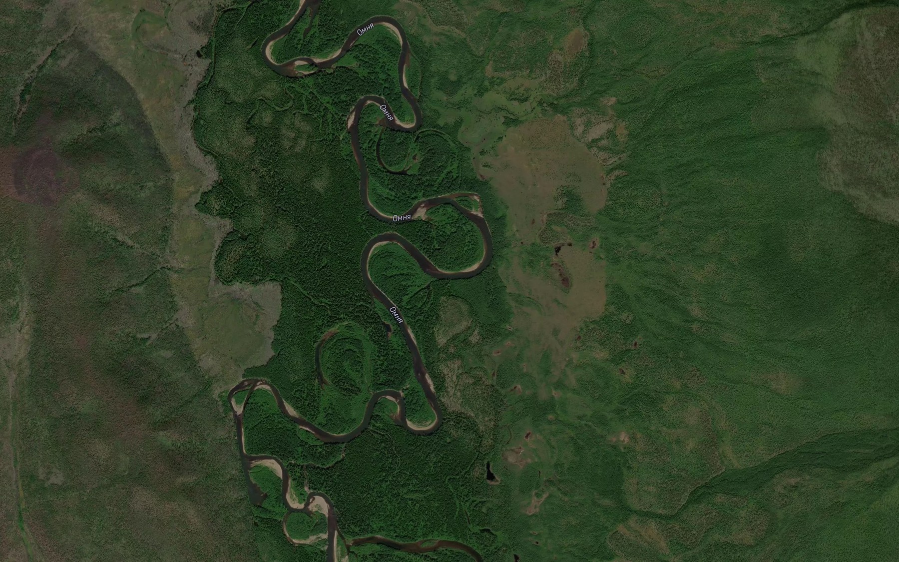 Satellite map of the Verkhniy Burunduchan