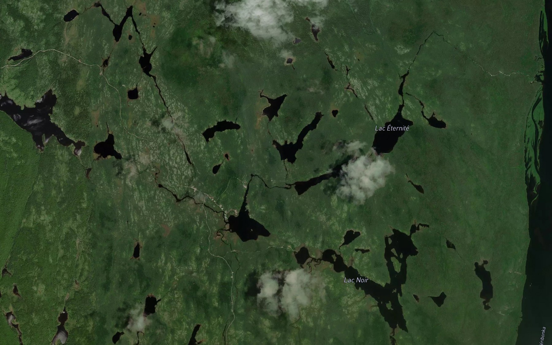 Satellite map of the Lacs Ulysse