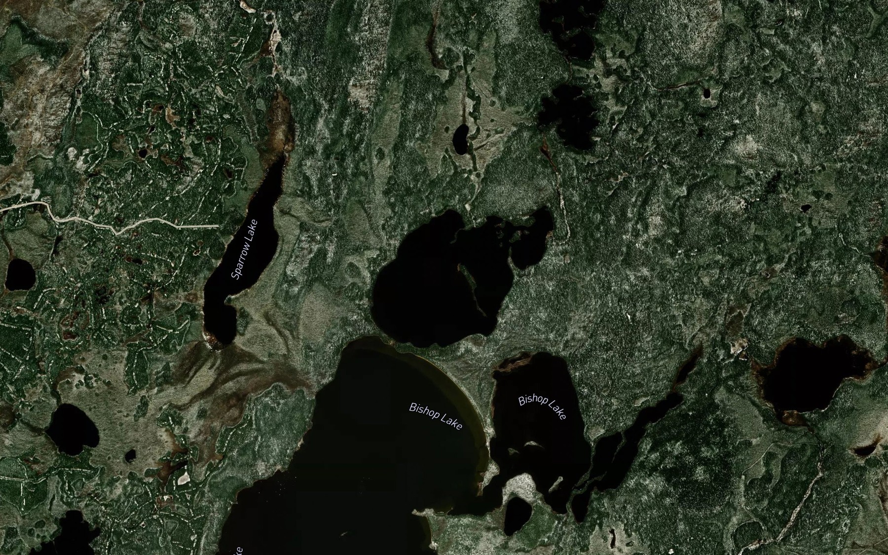 Satellite map of the Swallow Lake