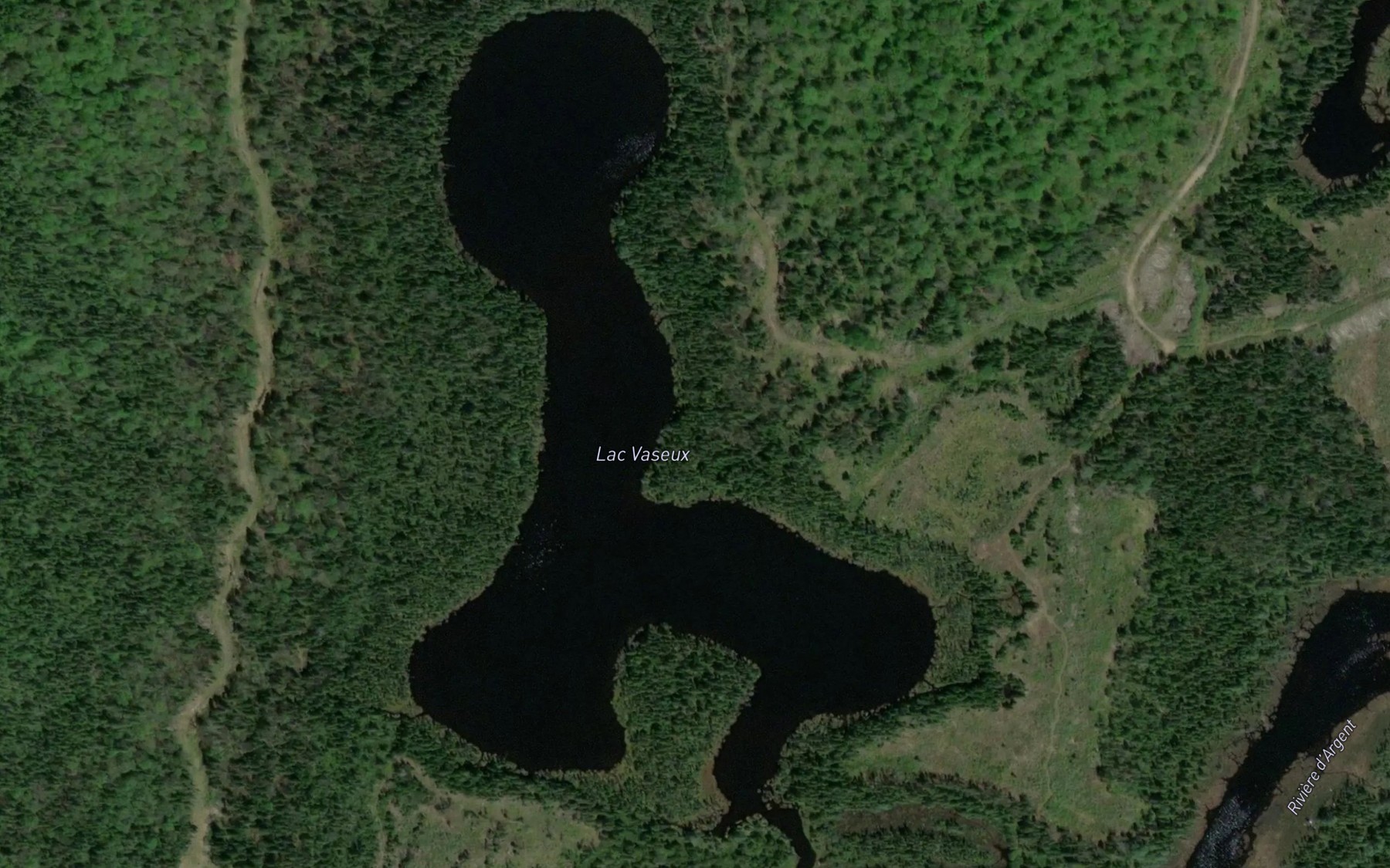 Satellite map of the Lac Vaseux