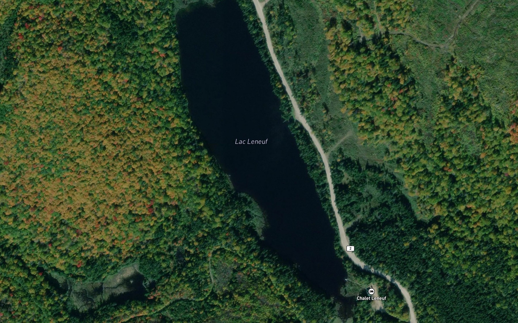 Satellite map of the Lac Leneuf