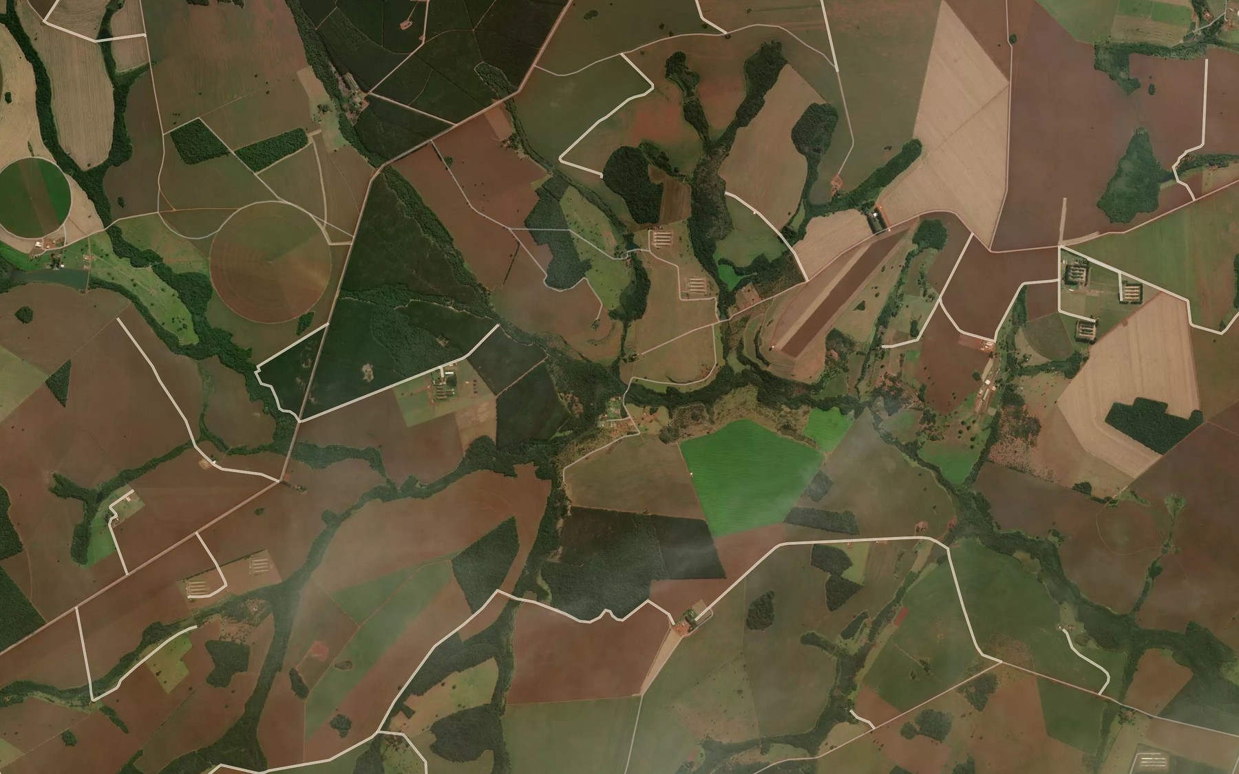 Satellite map of the Corrego Berlamino