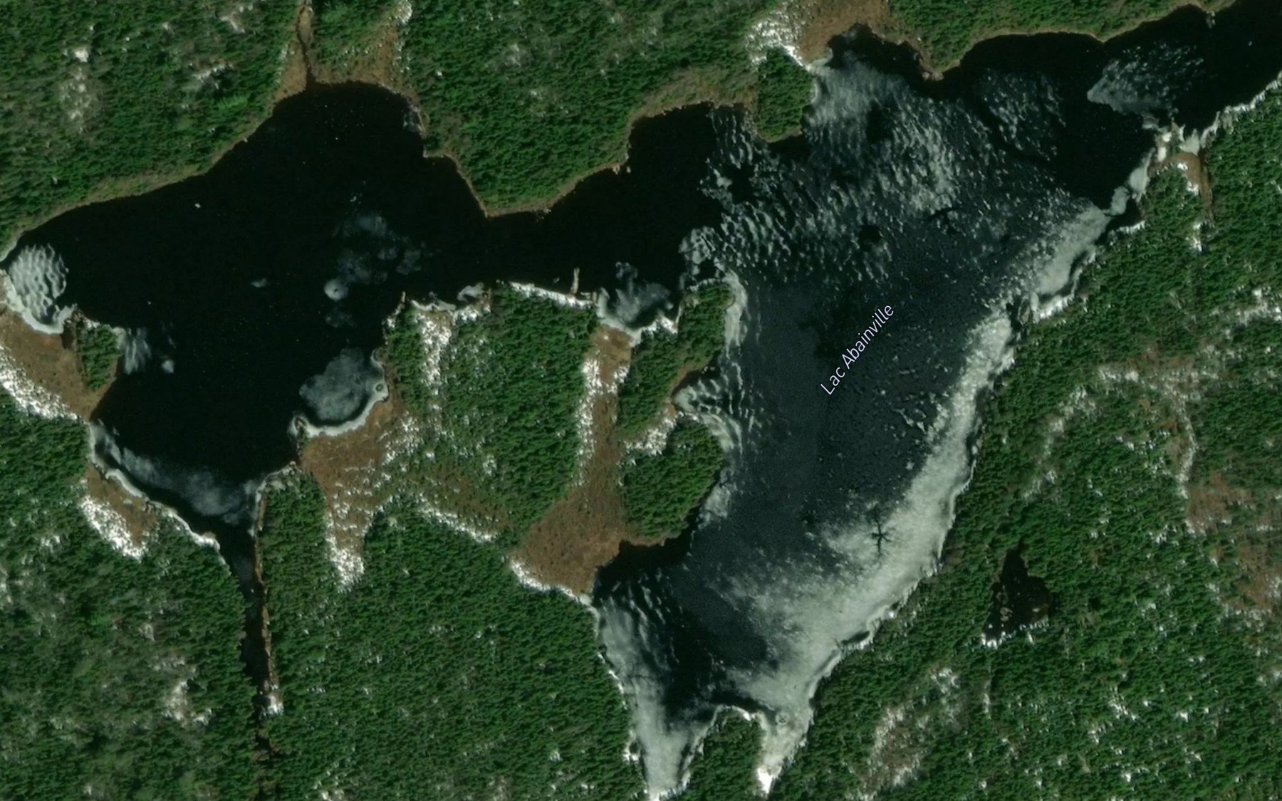 Satellite map of the Lac Abainville
