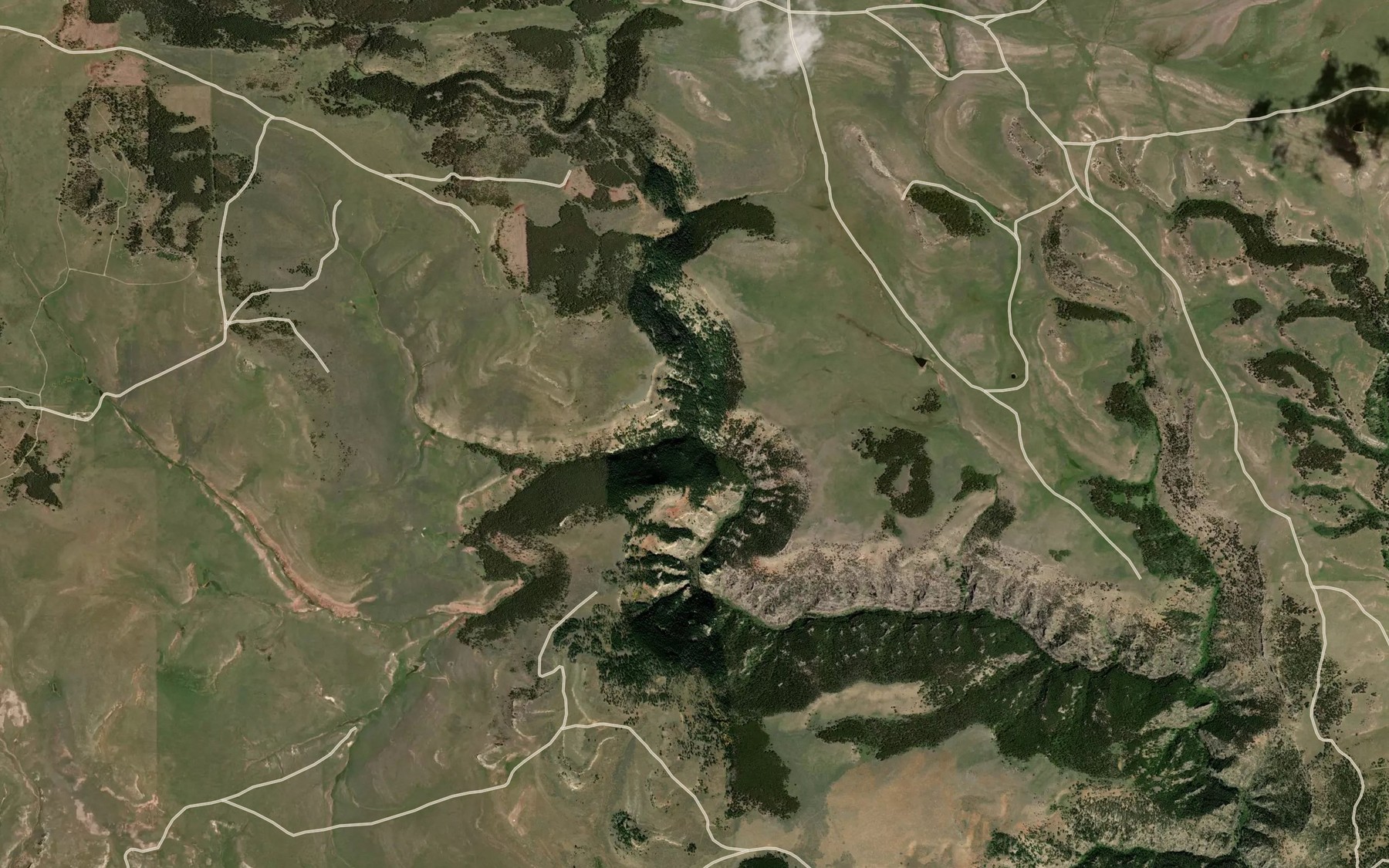 Satellite map of the Johnson Creek