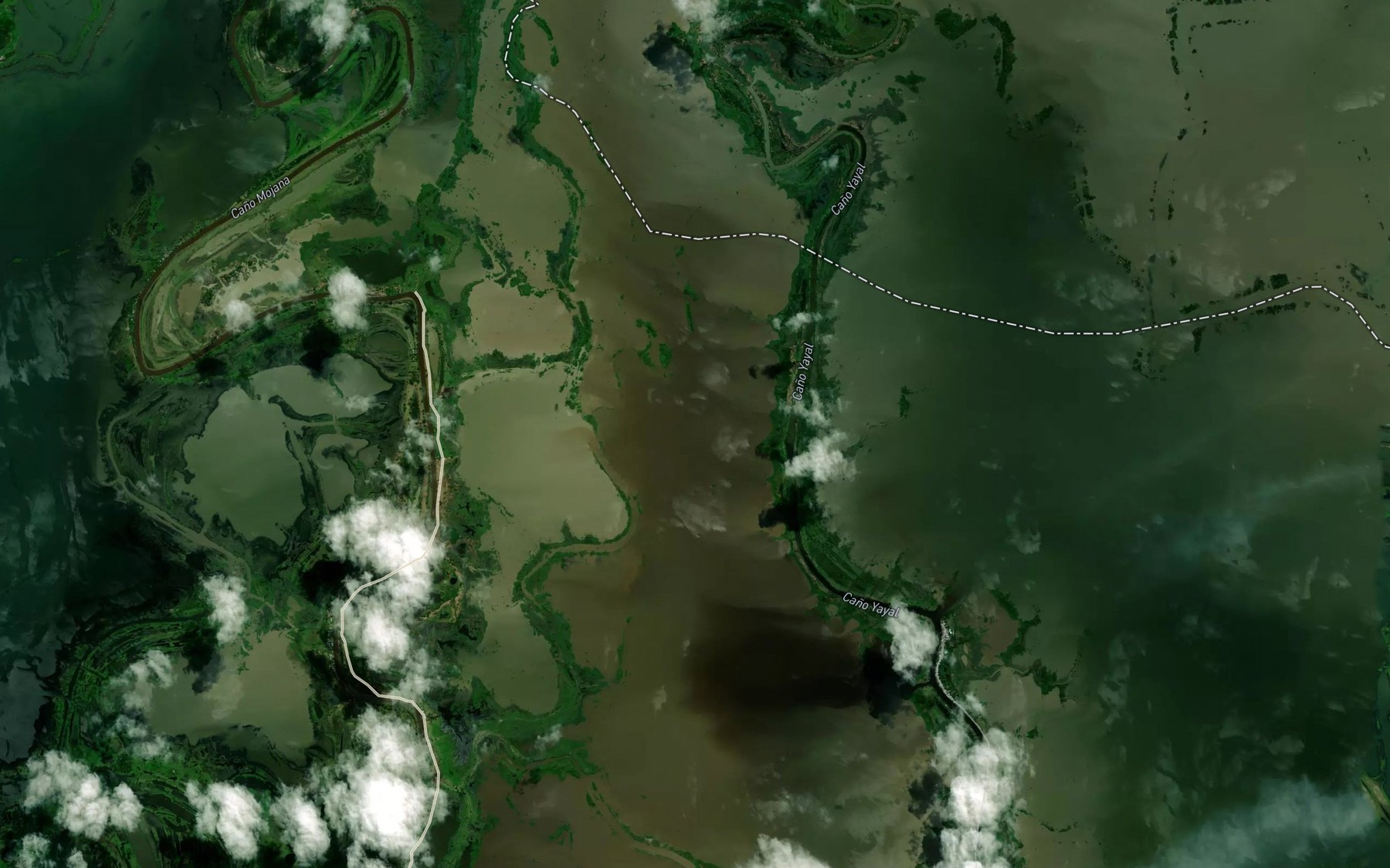 Satellite map of the Cienaga las Islas
