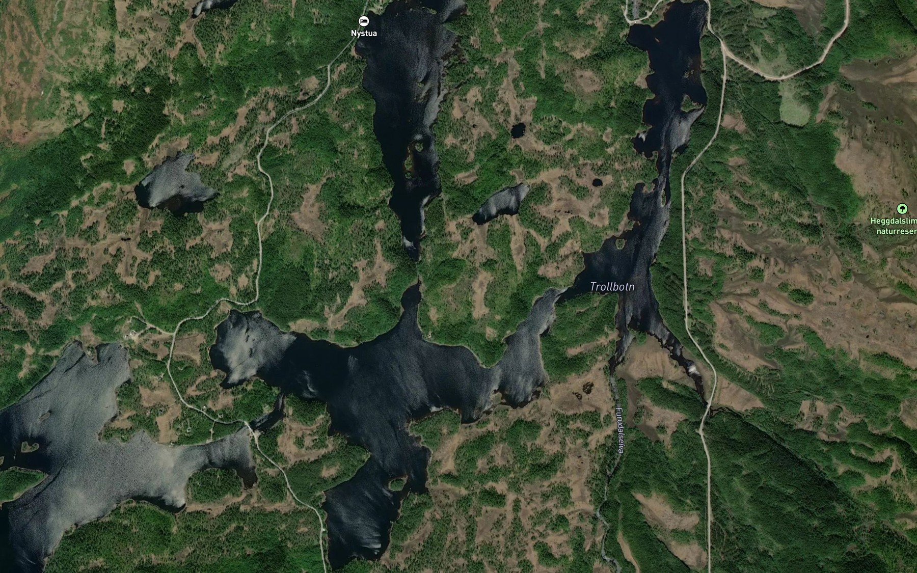 Satellite map of the Trollbotn