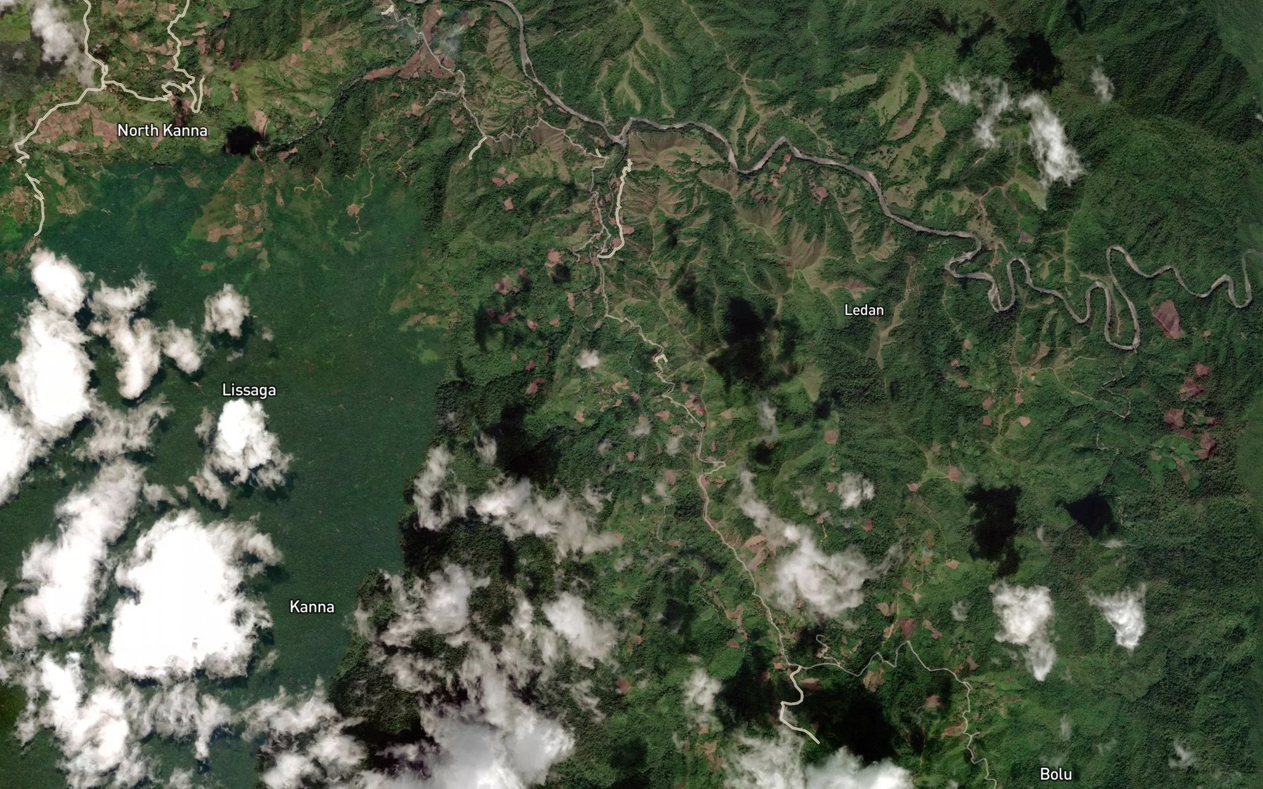 Satellite map of the Salu Tabang Dua