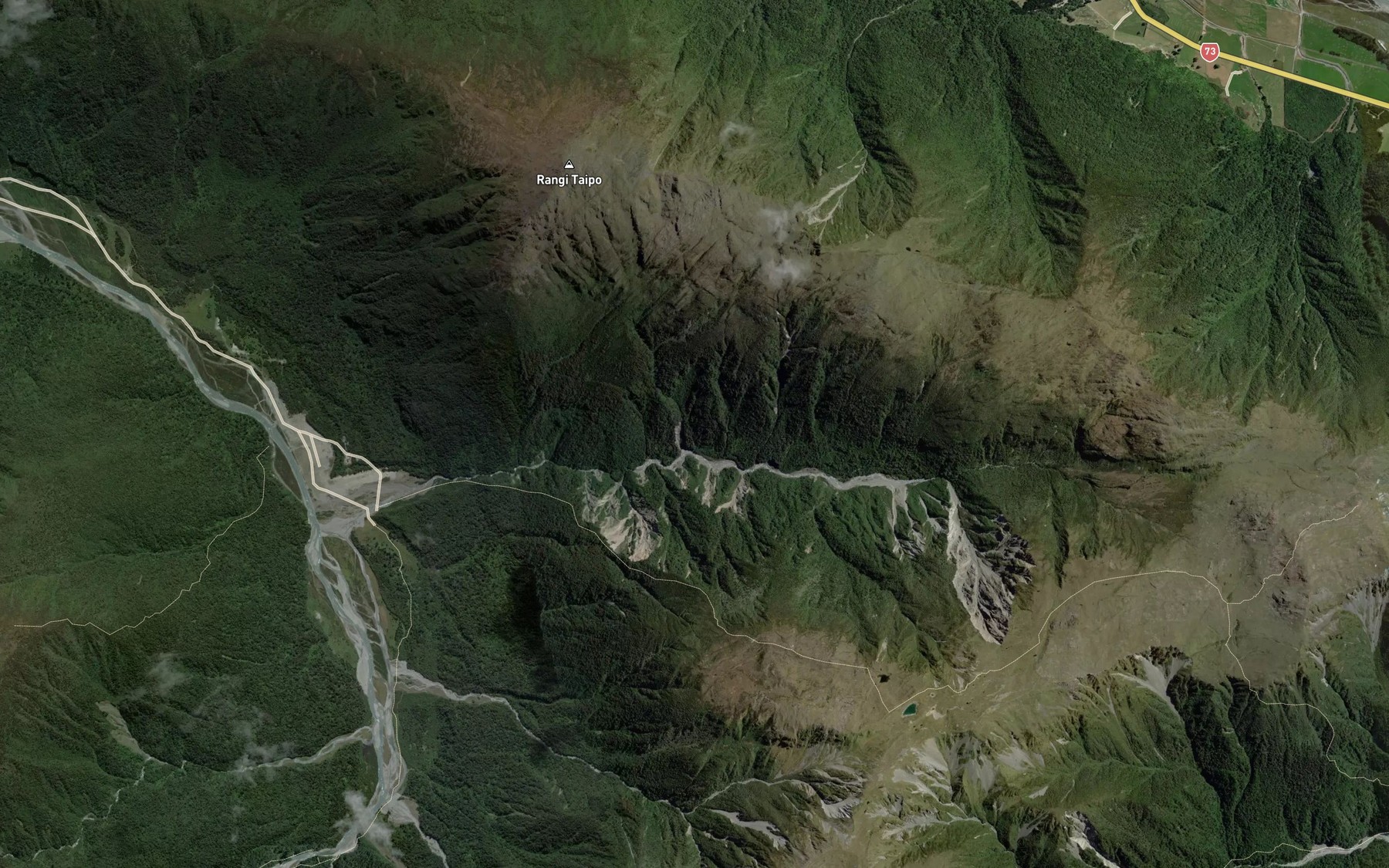 Satellite map of the Reef Creek
