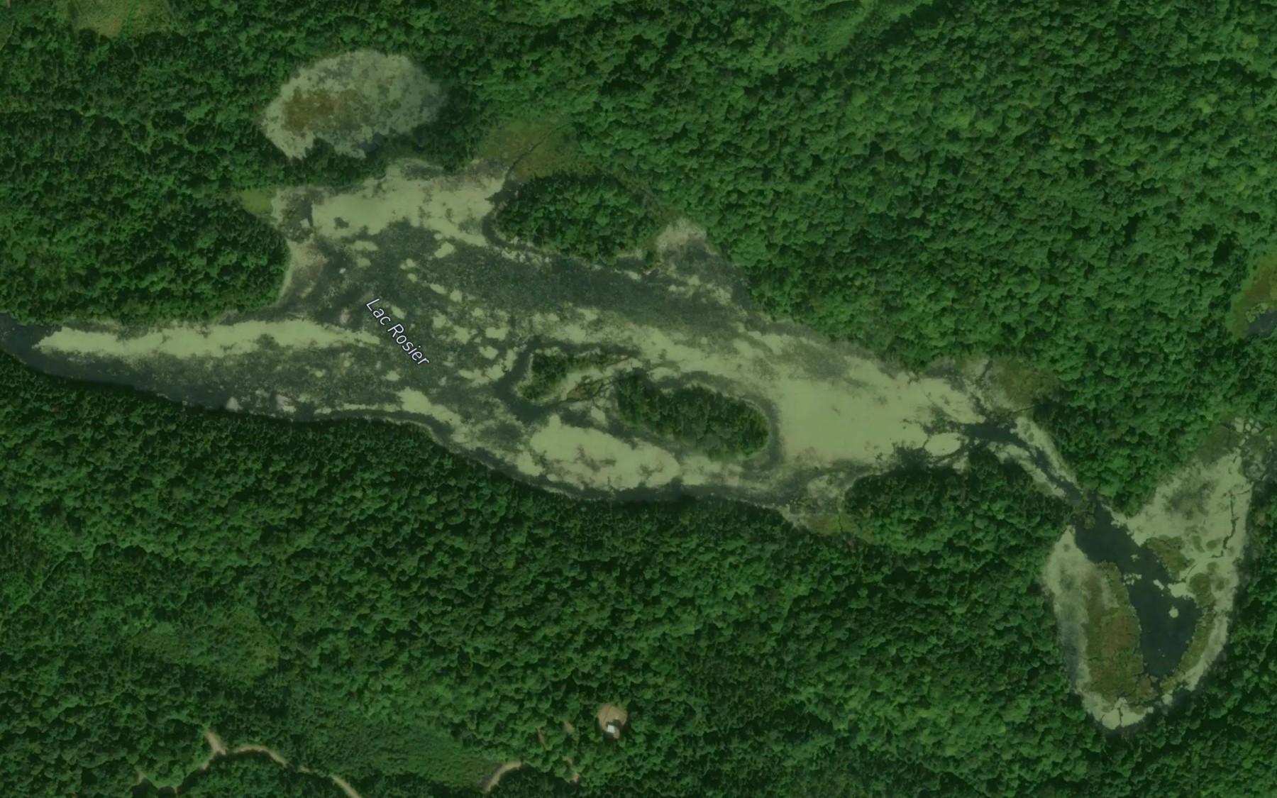 Satellite map of the Lac Rosier