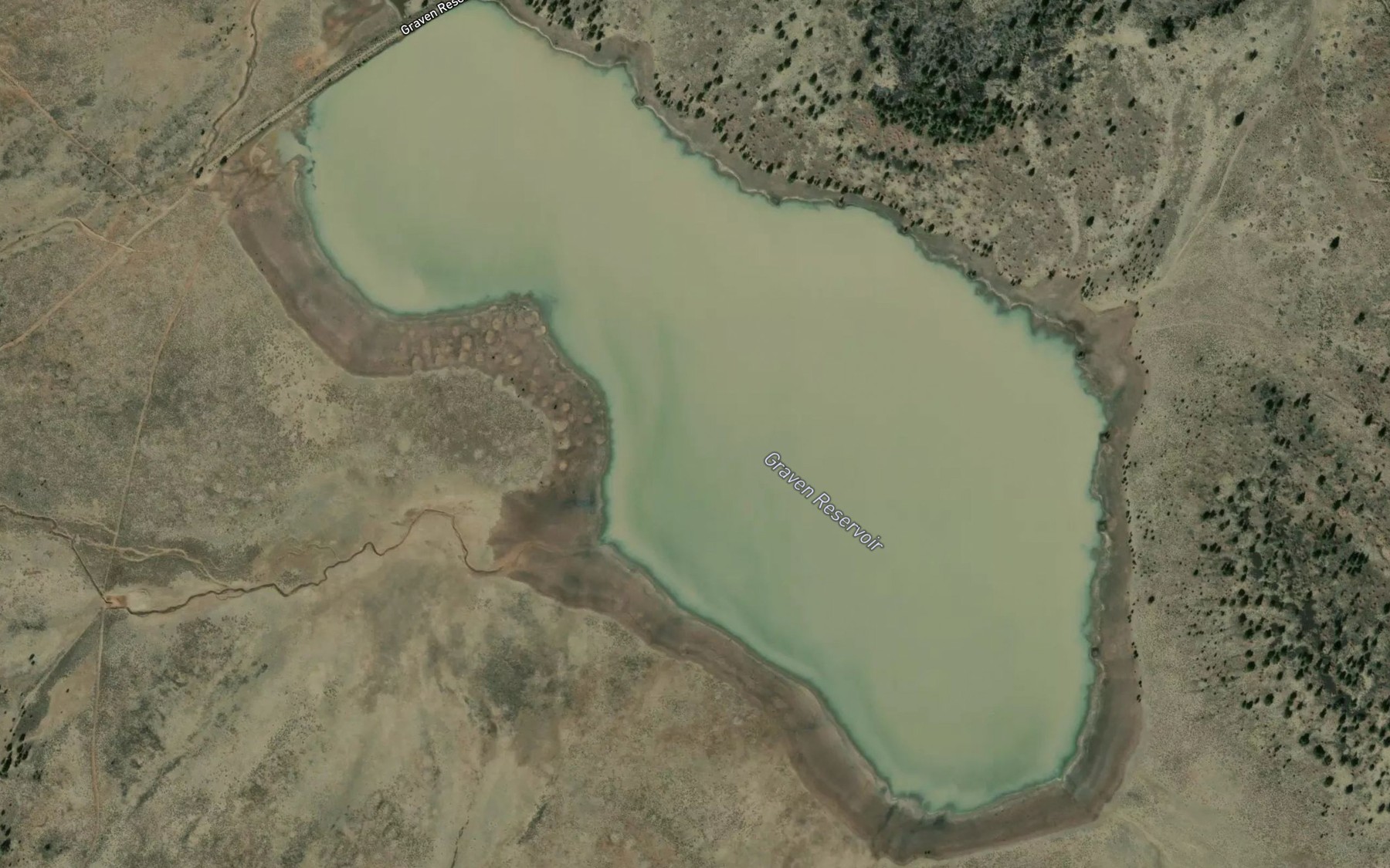 Satellite map of the Graven Reservoir