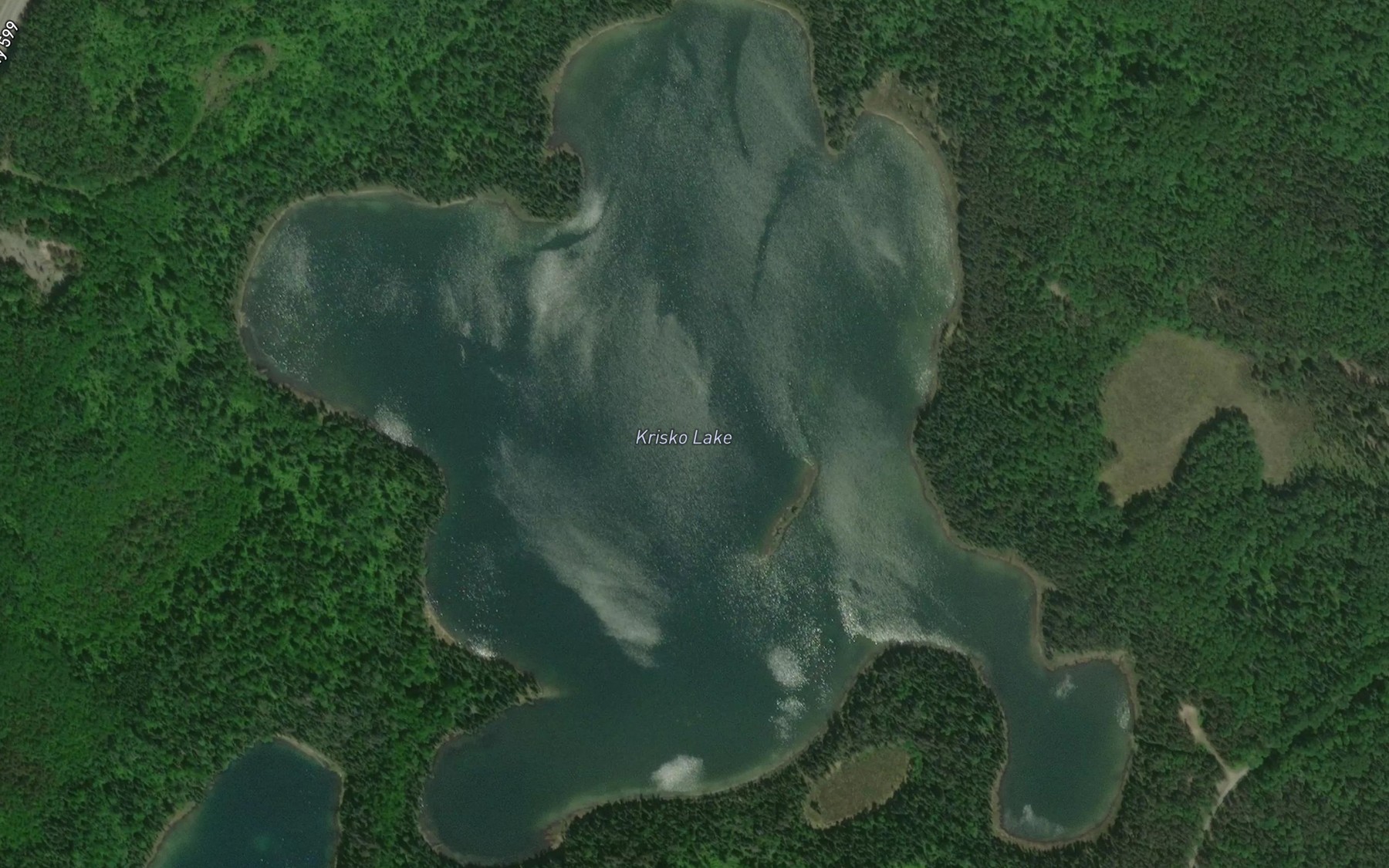 Satellite map of the Krisko Lake