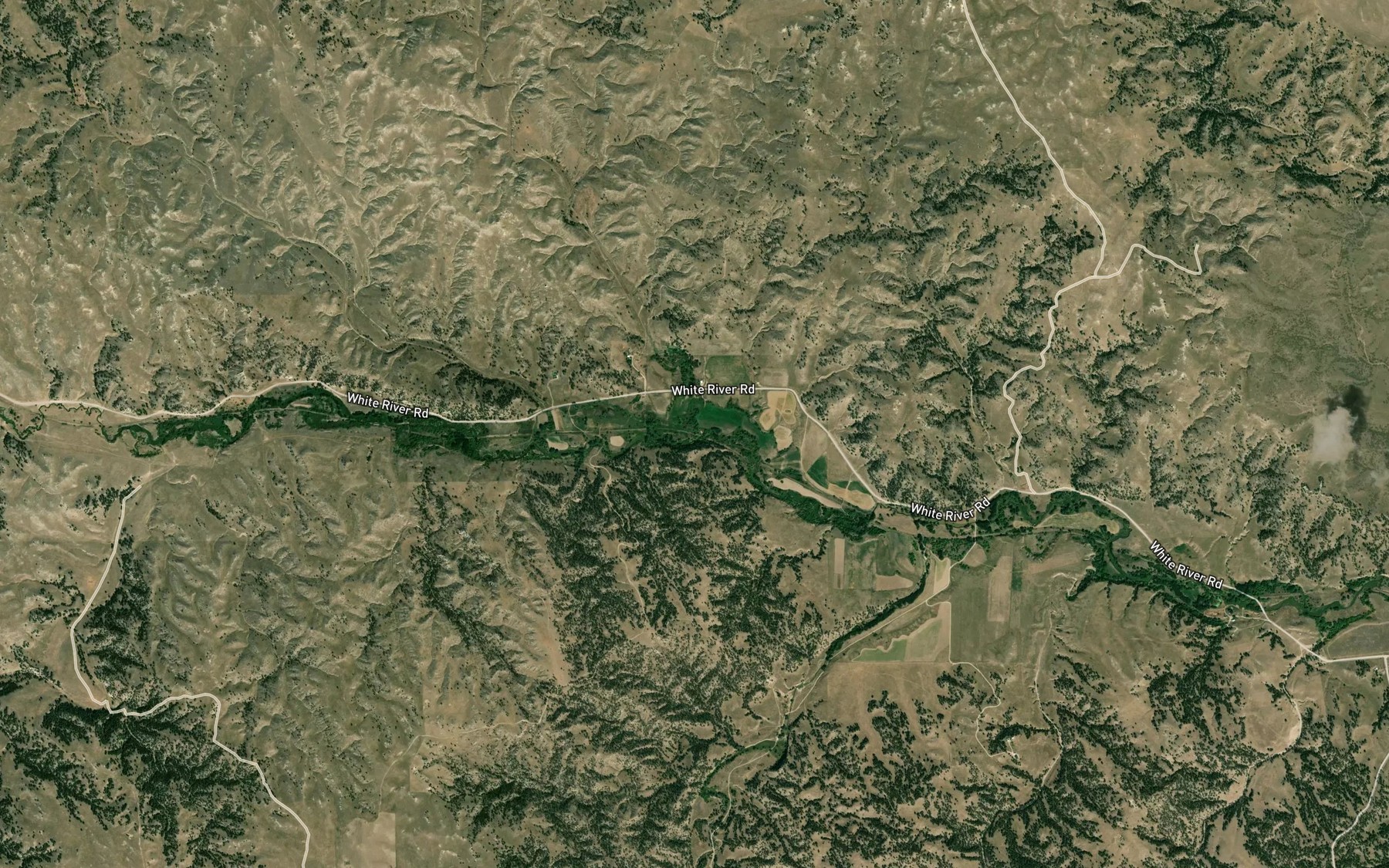 Satellite map of the Tucker Creek