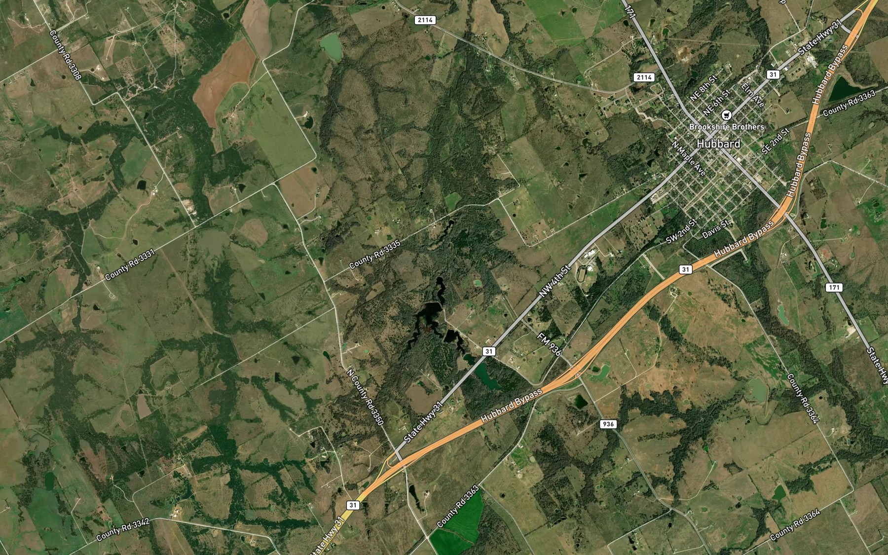Satellite map of the Hubbard Lake Number 5